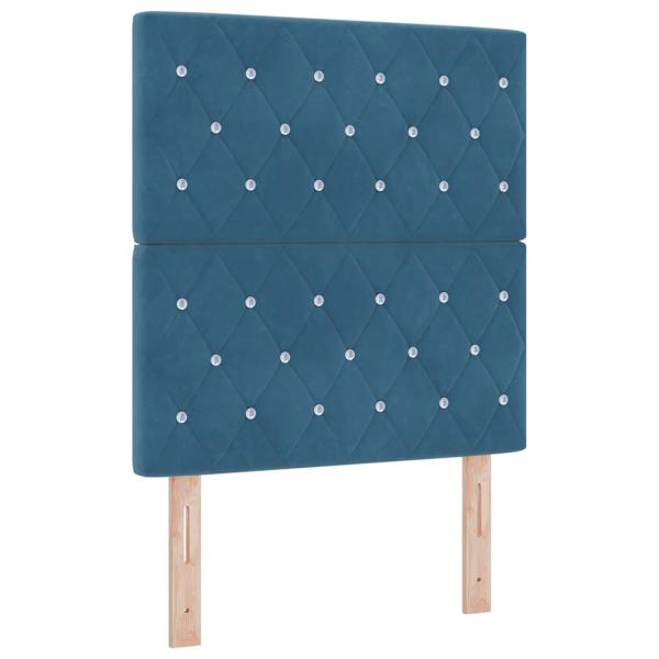LED Kopfteil Dunkelblau 80 cm Velours