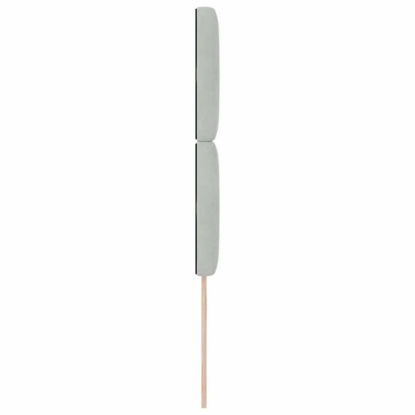 LED Kopfteil Hellgrau 100 cm Samt