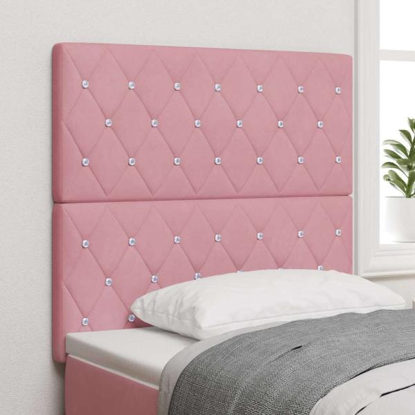 LED Kopfteil Rosa 100 cm Samt