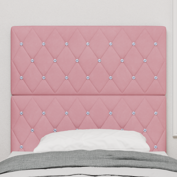 LED Kopfteil Rosa 100 cm Samt