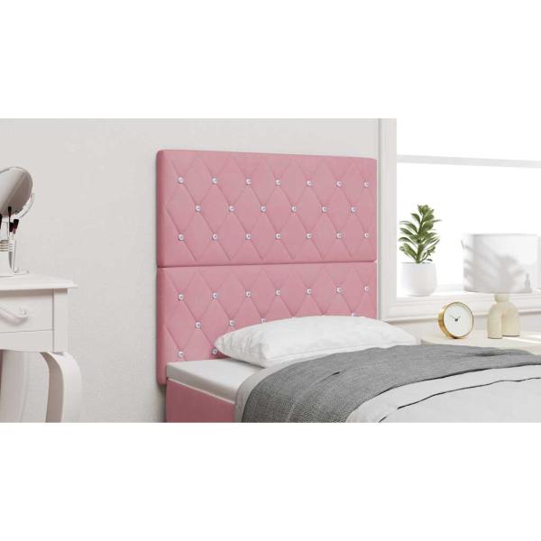LED Kopfteil Rosa 100 cm Samt
