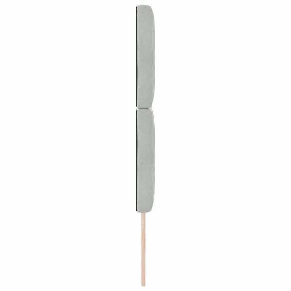 LED Kopfteil Hellgrau 80 cm Samt