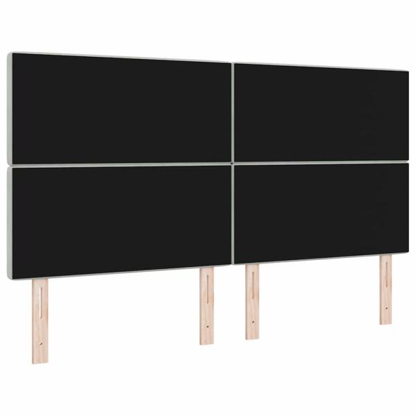 LED Kopfteil Hellgrau 90 cm Samt