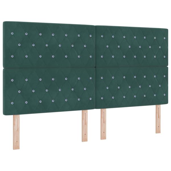 LED Kopfteil Dunkelgrün 90 cm Samt