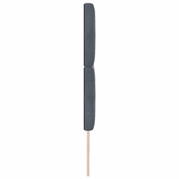 LED Kopfteil Dunkelgrau 100 cm Samt