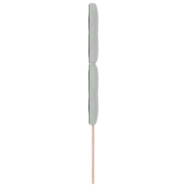 LED Kopfteil mit LED-Lichtleisten Hellgrau 90 cm Samt