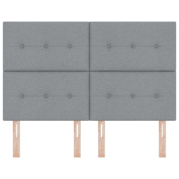 LED Kopfteil Hellgrau 80 cm Stoff