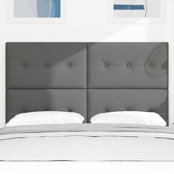 LED Kopfteil Dunkelgrau 80 cm Stoff