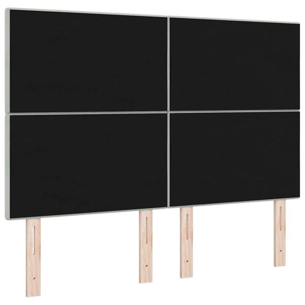 LED Kopfteil Hellgrau 80 cm Samt