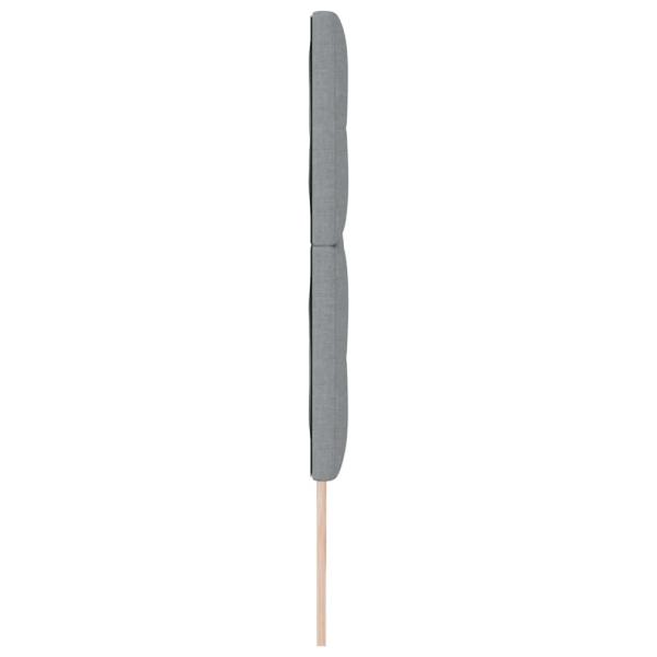 LED Kopfteil Hellgrau 90 cm Stoff