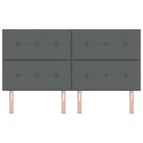 LED Kopfteil Dunkelgrau 90 cm Stoff