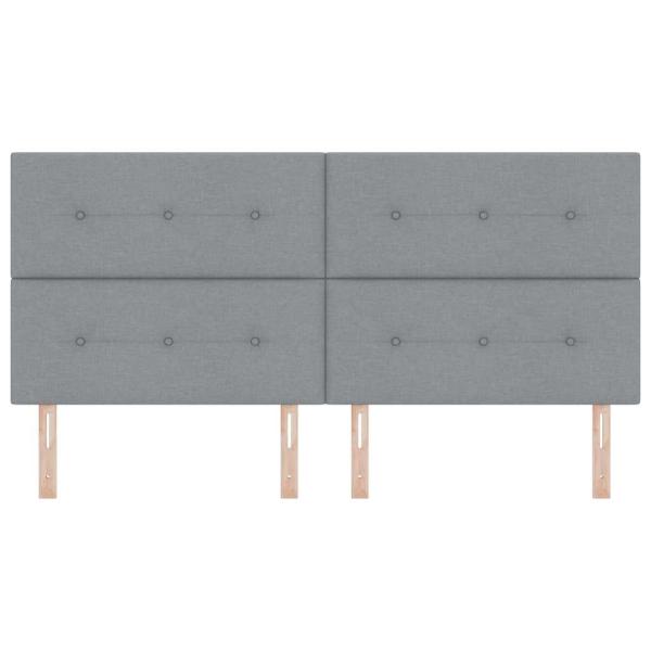 LED Kopfteil Hellgrau 100 cm Stoff