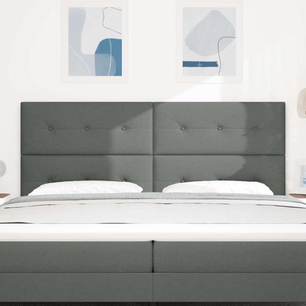 LED Kopfteil Dunkelgrau 100 cm Stoff