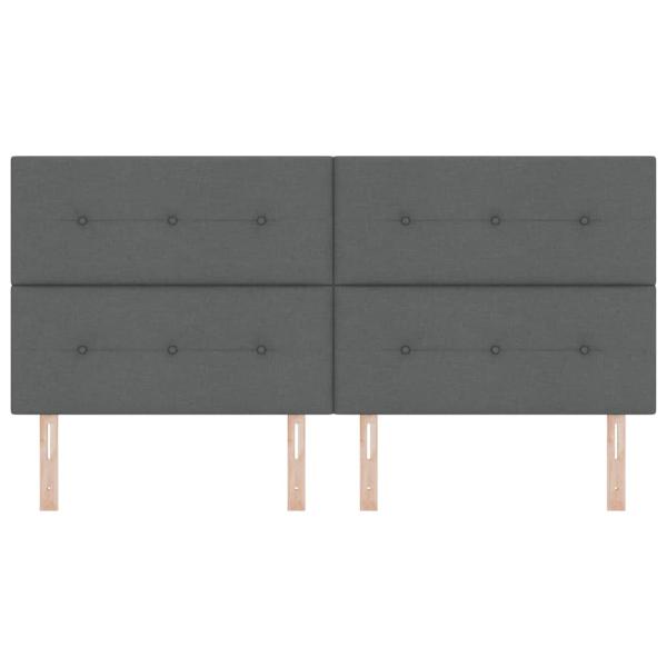 LED Kopfteil Dunkelgrau 100 cm Stoff