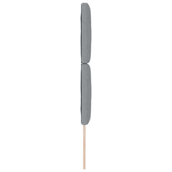 LED Kopfteil Rautenmuster Hellgrau 80 cm Stoff