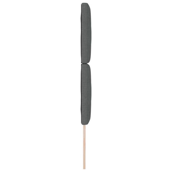 LED Kopfteil Rautenmuster Dunkelgrau 80 cm Stoff