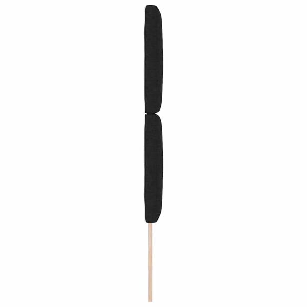LED Kopfteil Rautenmuster Schwarz 80 cm Stoff