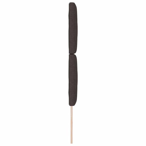 LED Kopfteil Rautenmuster Dunkelbraun 80 cm Stoff