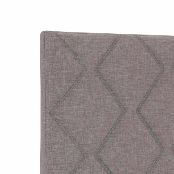 LED Kopfteil Rautenmuster Taupe 80 cm Stoff