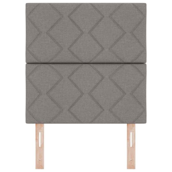 LED Kopfteil Rautenmuster Taupe 80 cm Stoff