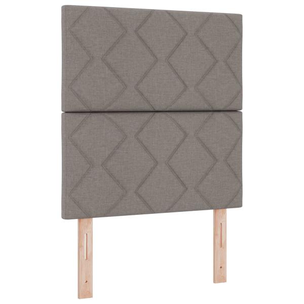 LED Kopfteil Rautenmuster Taupe 80 cm Stoff