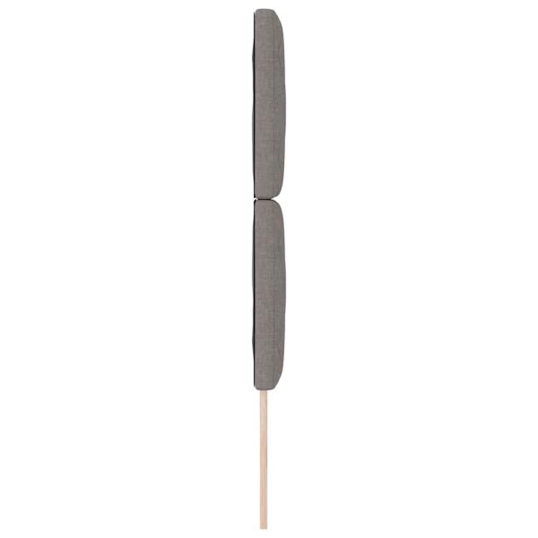 LED Kopfteil Rautenmuster Taupe 80 cm Stoff