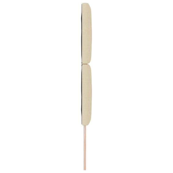 LED Kopfteil Rautenmuster Creme 80 cm Stoff