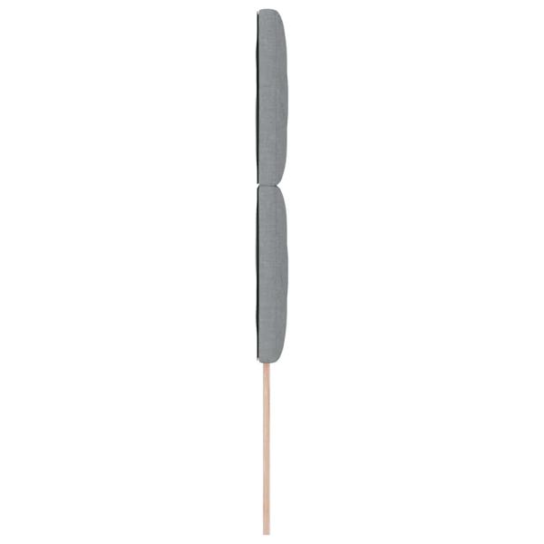 LED Kopfteil Rautenmuster Hellgrau 90 cm Stoff