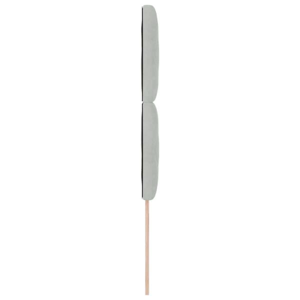 LED Kopfteil mit Diamantblockdesign, Hellgrau, 90 cm Samt