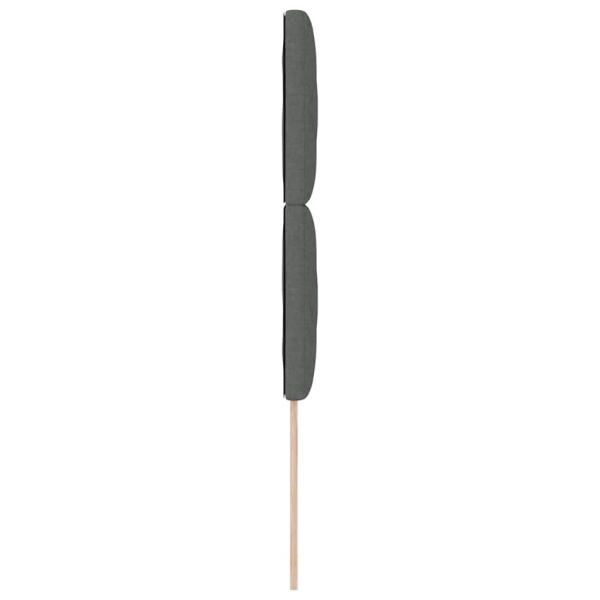 LED Kopfteil Rautenmuster Dunkelgrau 100 cm Stoff