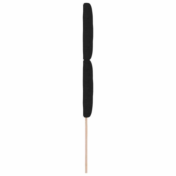 LED Kopfteil Rautenmuster Schwarz 100 cm Stoff