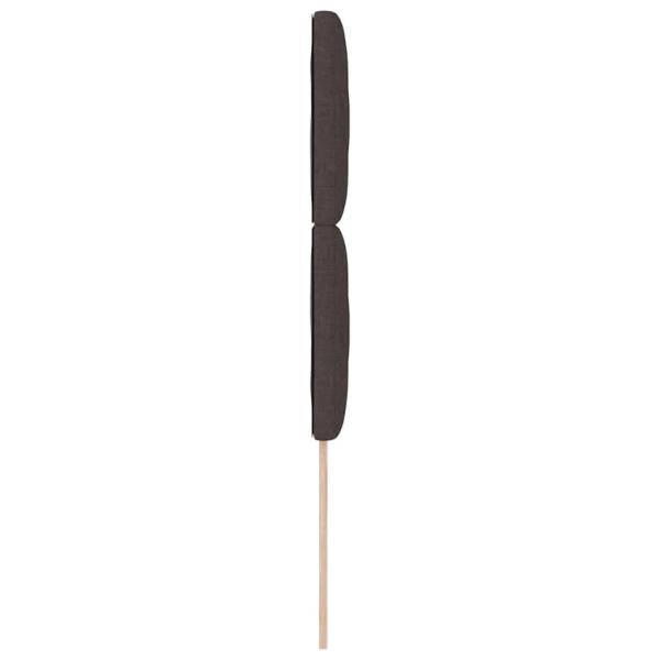 LED Kopfteil Rautenmuster Dunkelbraun 100 cm Stoff