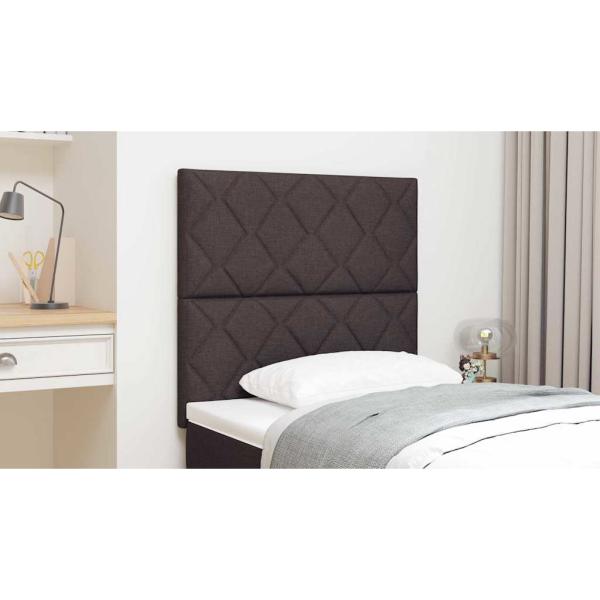 LED Kopfteil Braun 100 cm Stoff