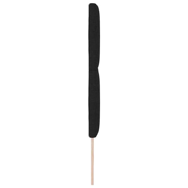 LED Kopfteil Rautenmuster Schwarz 144 cm Stoff