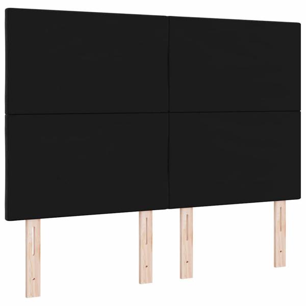 LED Kopfteil Diamantblock Design Schwarz 144 cm Samt