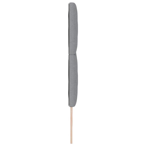 LED Kopfteil Rautenmuster Hellgrau 180 cm Stoff