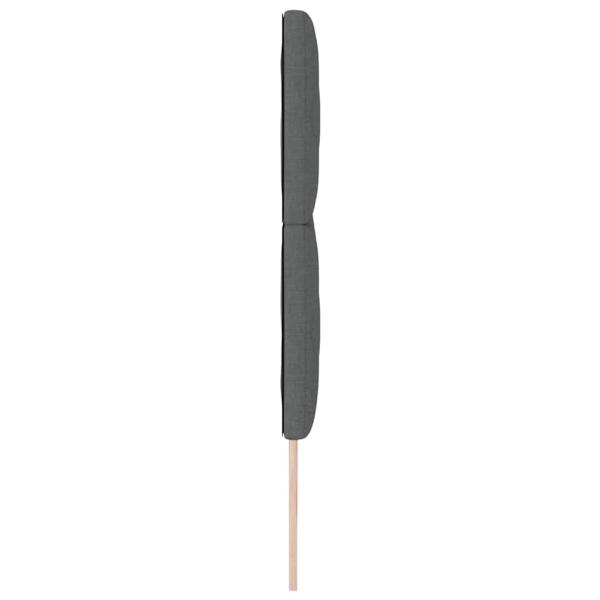 LED Kopfteil Rautenmuster Dunkelgrau 180 cm Stoff