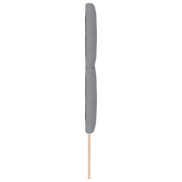 LED Kopfteil Rautenmuster Hellgrau 200 cm Stoff
