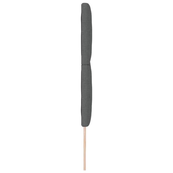 LED Kopfteil Rautenmuster Dunkelgrau 200 cm Stoff