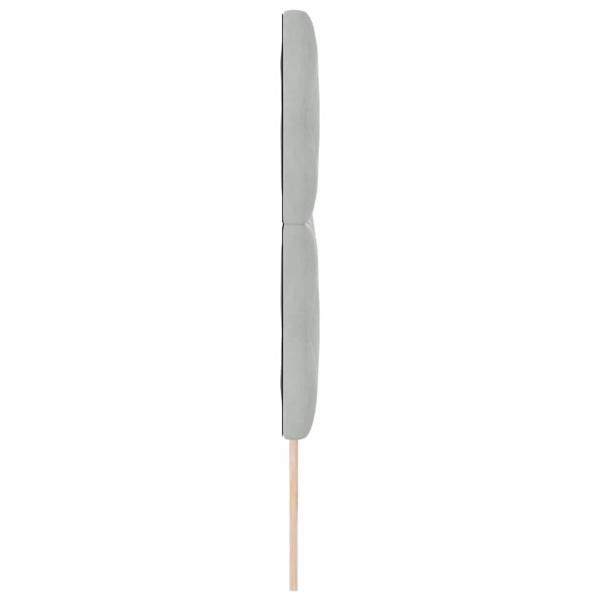 LED Kopfteil Diamantblock Design Hellgrau 200 cm Samt