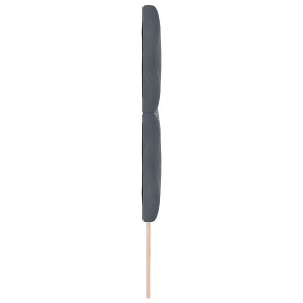 LED Kopfteil Diamantblock Design Dunkelgrau 200 cm Velvet