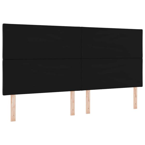 LED Kopfteil - Schwarzes Diamantblockdesign - 200 cm - Velvet