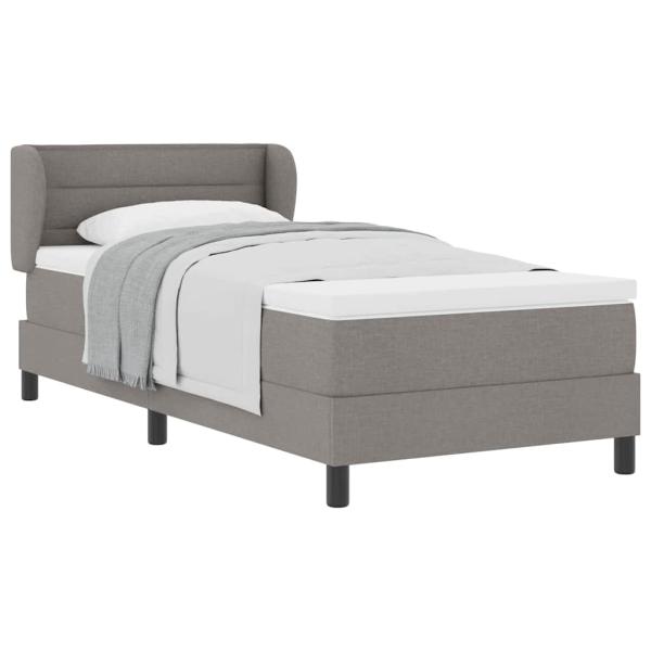 Boxspringbett mit Matratze Taupe 80x200 cm Stoff