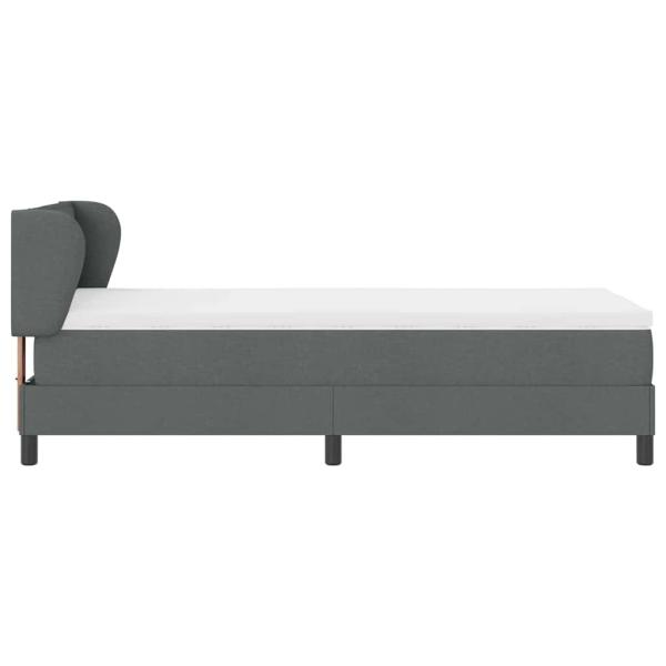 Boxspringbett mit Matratze Dunkelgrau 90x190 cm Stoff