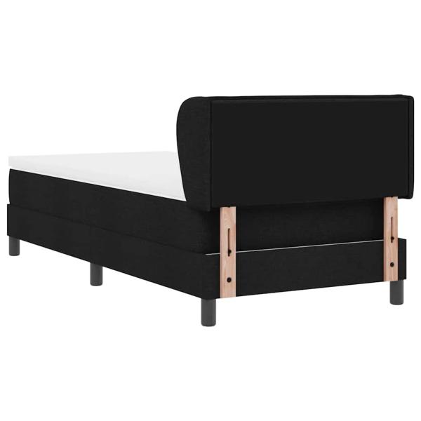 Boxspringbett mit Matratze Schwarz 90x200 cm Stoff