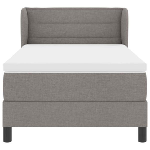 Boxspringbett mit Matratze Taupe 90x200 cm Stoff