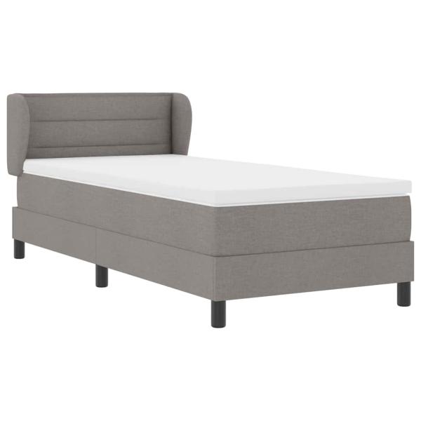 Boxspringbett mit Matratze Taupe 90x200 cm Stoff
