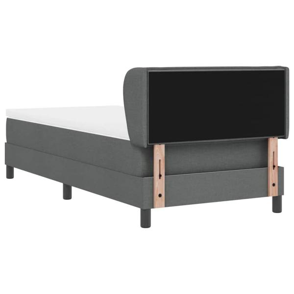 Boxspringbett mit Matratze Dunkelgrau 100x200 cm Stoff