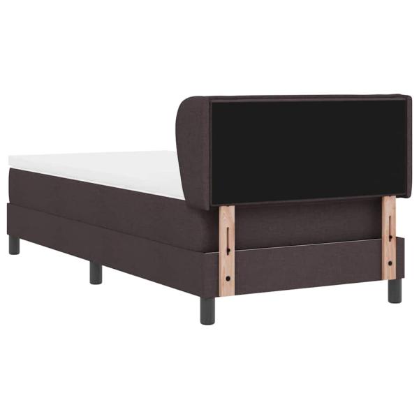 Boxspringbett mit Matratze Dunkelbraun 100x200 cm Stoff