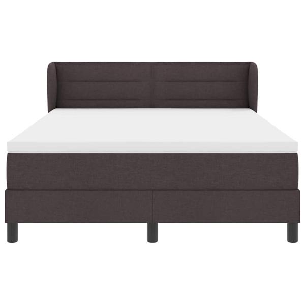 Boxspringbett mit Matratze Dunkelbraun 140x190 cm Stoff
